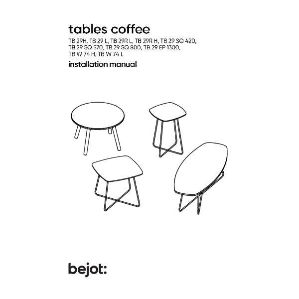 Tables coffee - Montageanleitung